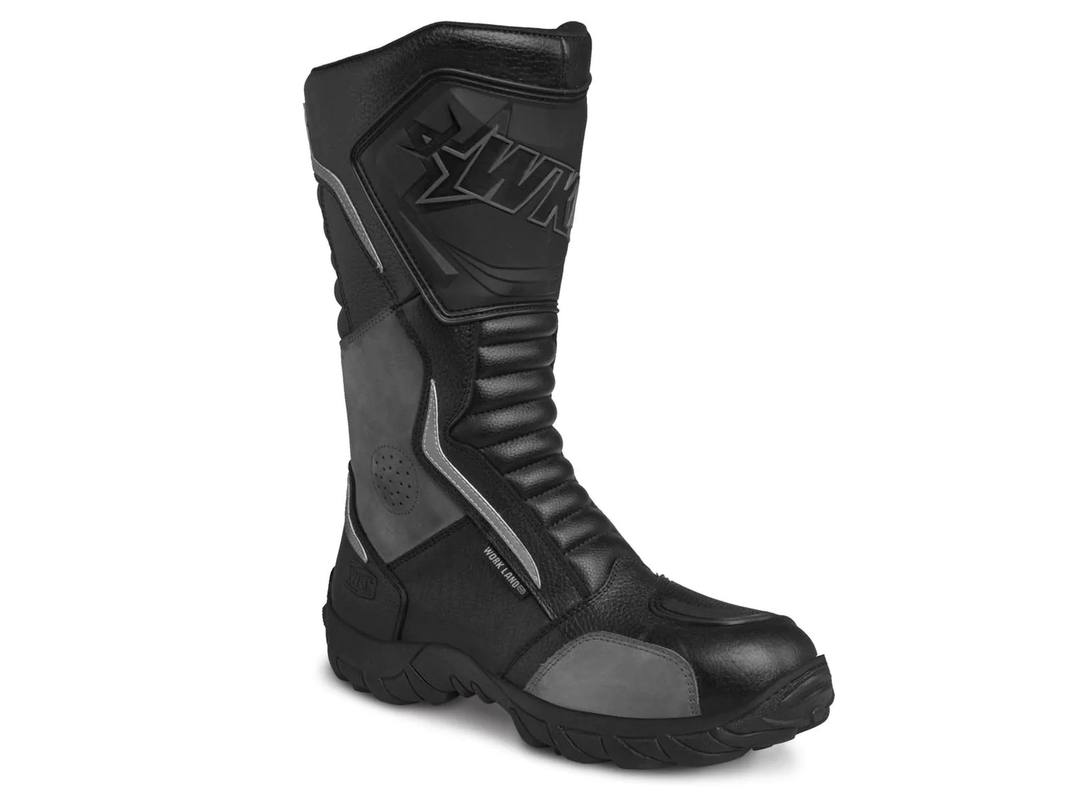 Bota motociclista WKL Biker para caballero Mod.76227 Negro Gris Flother / Bisonte