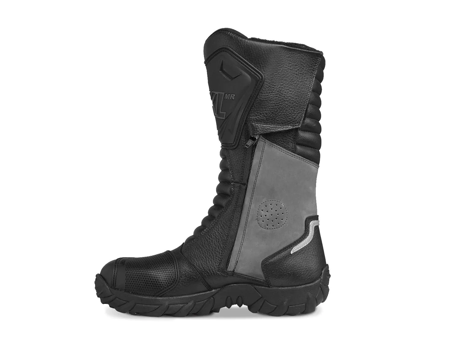 Bota motociclista WKL Biker para caballero Mod.76227 Negro Gris Flother / Bisonte - Imagen 4