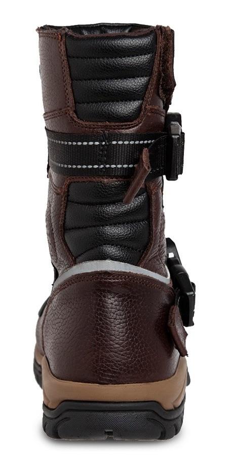Bota motociclista WKL Biker para dama Mod.77411 Chocolate Flother / Bisonte - Imagen 4