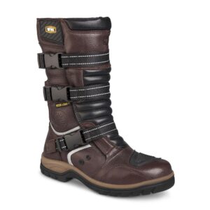 Bota motociclista WKL Biker para caballero Mod.77415 Chocolate Flother / Bisonte