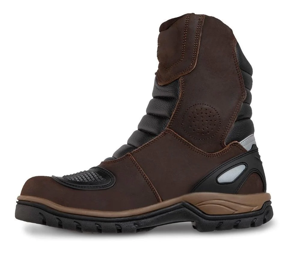 Bota motociclista WKL Biker para caballero Mod.77418 Chocolate Graso - Imagen 2