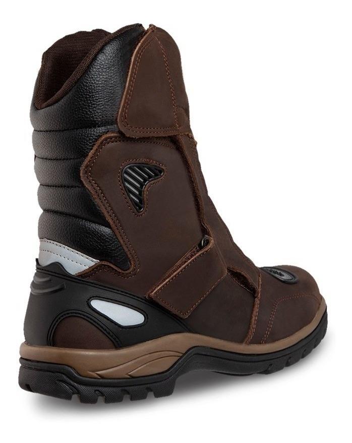 Bota motociclista WKL Biker para caballero Mod.77418 Chocolate Graso - Imagen 4