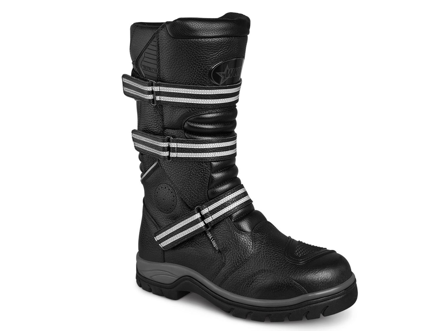 Bota motociclista WKL Biker para caballero Mod.77428 Negro Flother / Bisonte