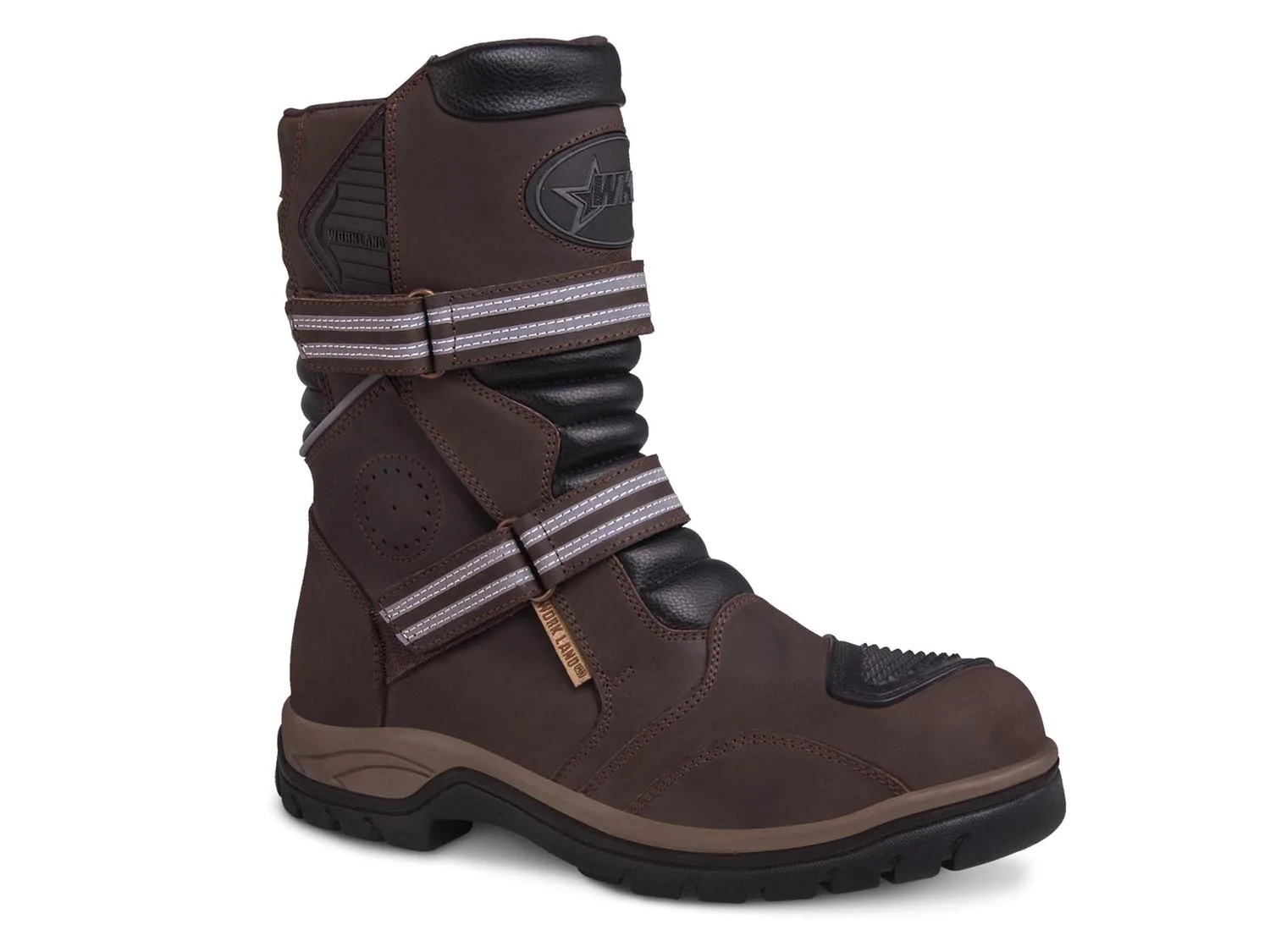 Bota motociclista WKL Biker para caballero Mod.77429 Chocolate Graso
