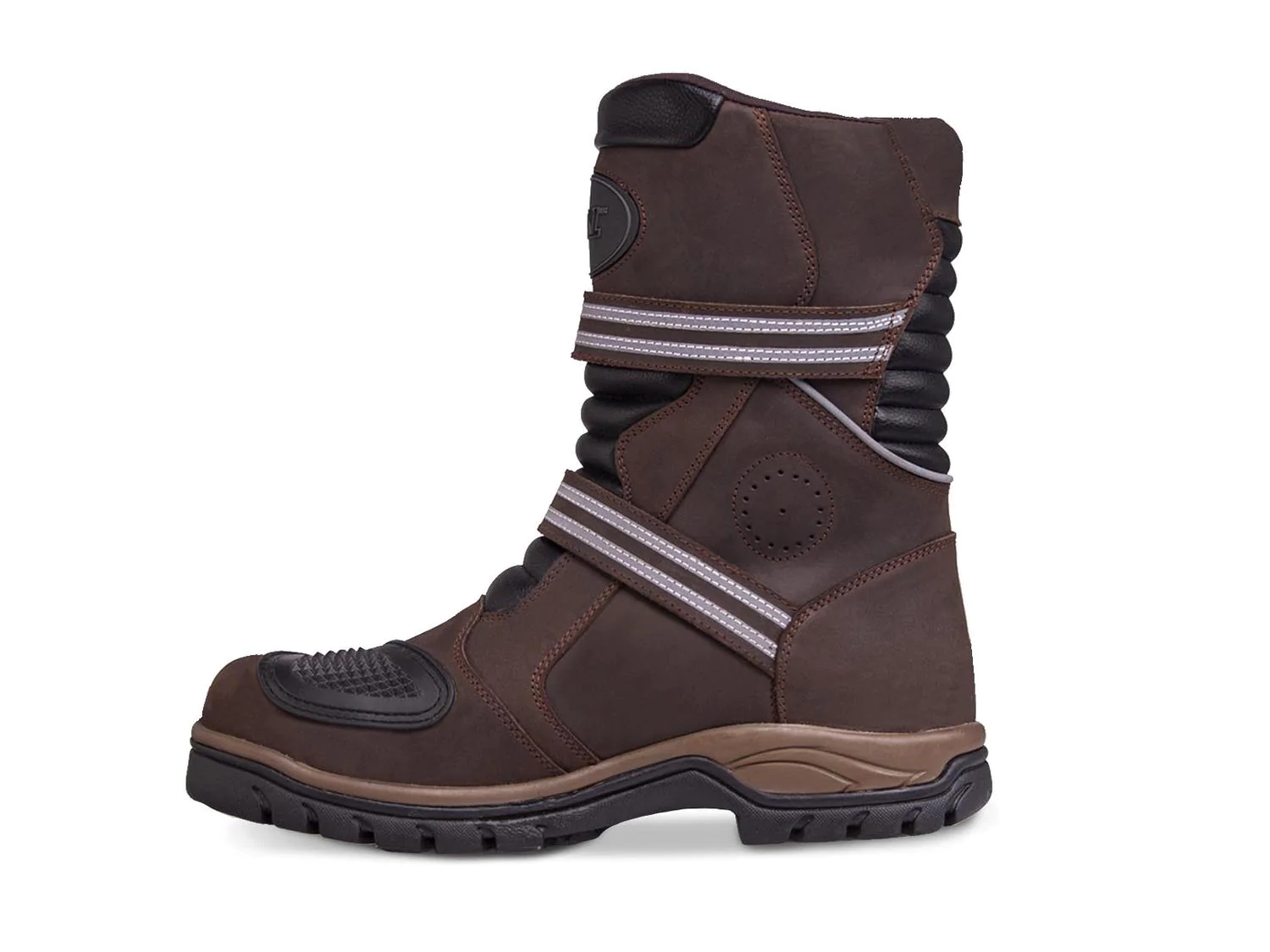 Bota motociclista WKL Biker para caballero Mod.77429 Chocolate Graso - Imagen 3