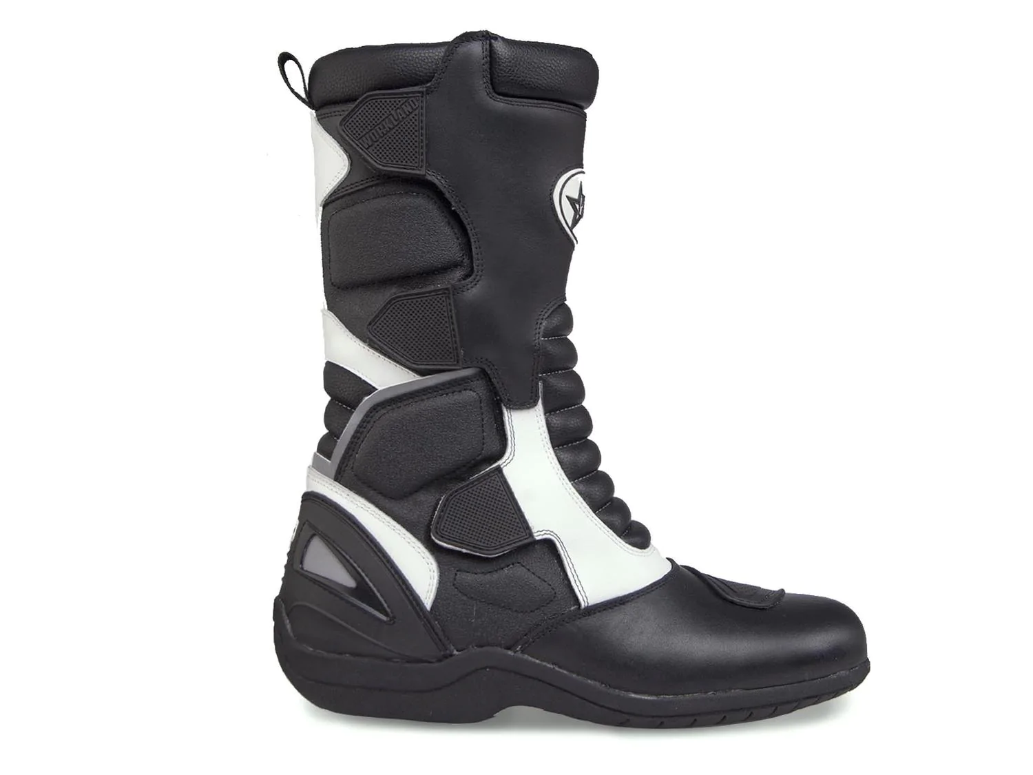 Bota motociclista WKL Biker para caballero Mod.80009 Negro Blanco Napa / Austria - Imagen 2