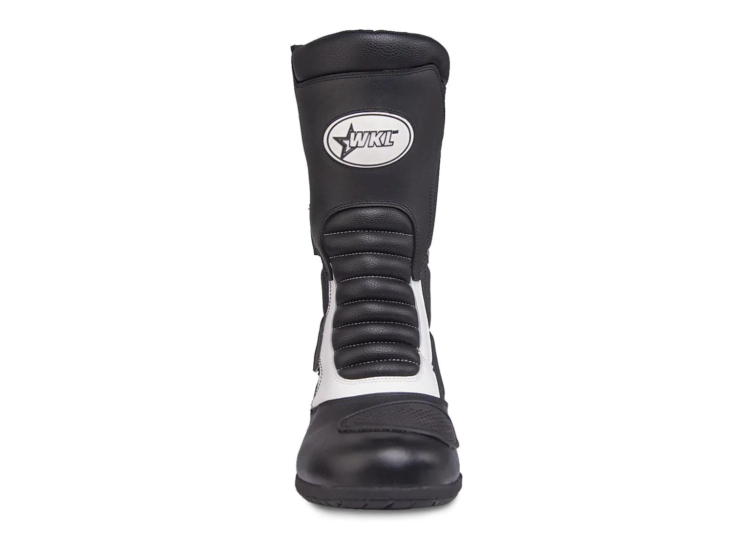 Bota motociclista WKL Biker para caballero Mod.80009 Negro Blanco Napa / Austria - Imagen 3