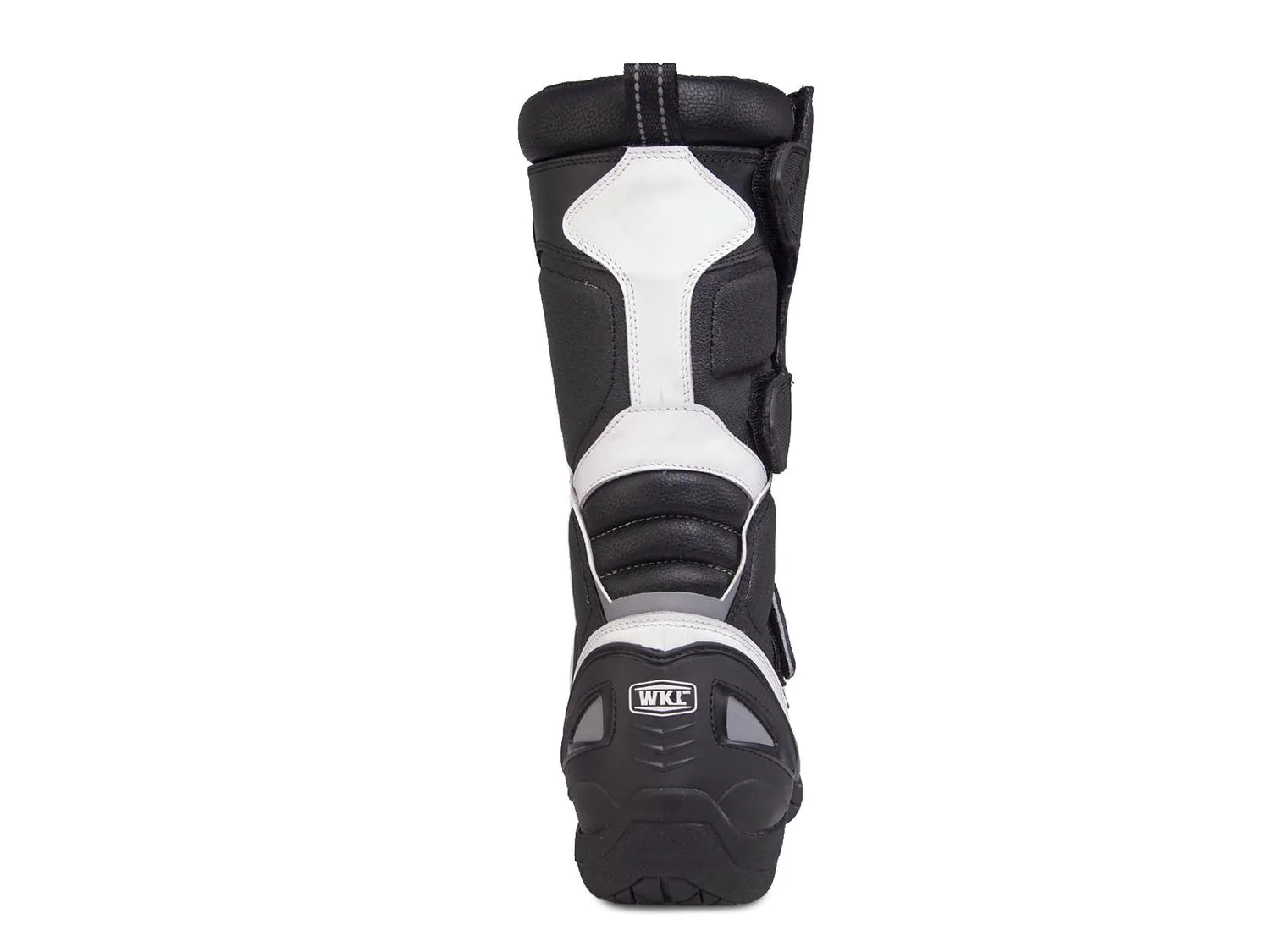Bota motociclista WKL Biker para caballero Mod.80009 Negro Blanco Napa / Austria - Imagen 5