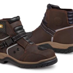 Bota motociclista WKL Biker para caballero Mod.77414 Chocolate Graso