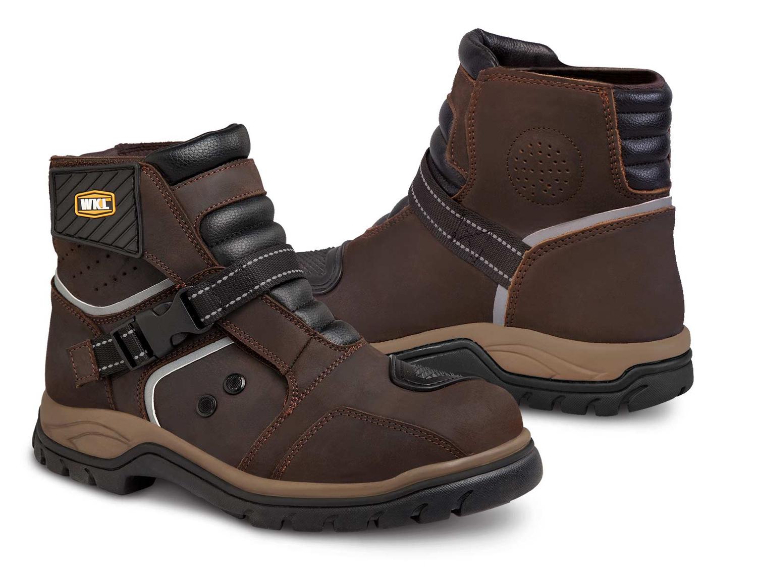 Bota motociclista WKL Biker para dama Mod.77414 Chocolate Graso
