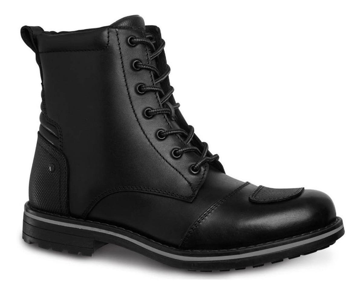Bota motociclista WKL Biker para caballero Mod.89729 Negro Napa / Austria