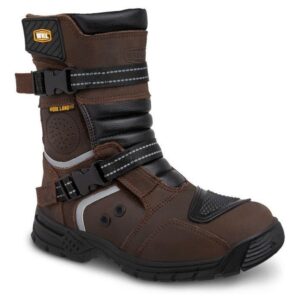 Bota motociclista WKL Biker para dama Mod.78218 Chocolate Graso