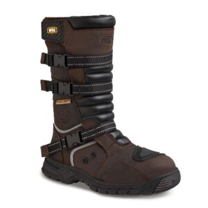 Bota motociclista WKL Biker para dama Mod.78220 Chocolate Graso