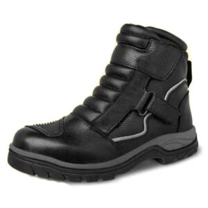 Bota motociclista WKL Biker para caballero Mod.77423 Negro Flother / Bisonte