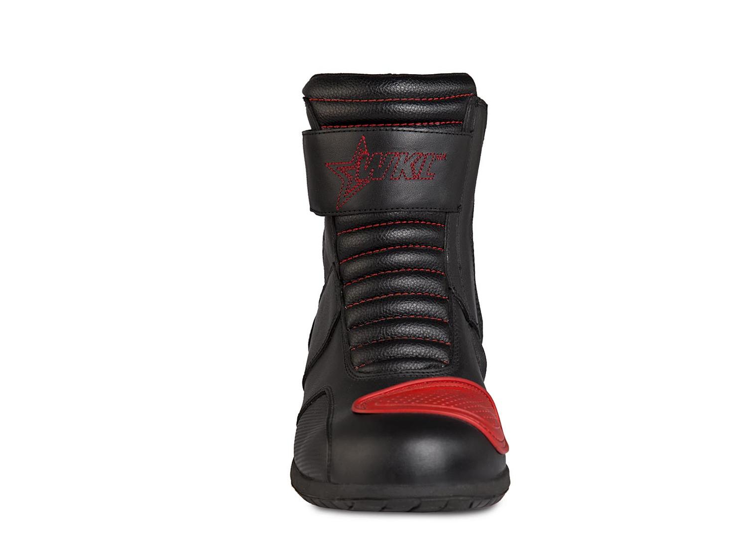 Bota motociclista WKL Biker para dama Mod.80008 Negro Rojo Napa / Austria - Imagen 2