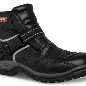 Bota motociclista WKL Biker para caballero Mod.77414 Negro Flother / Bisonte