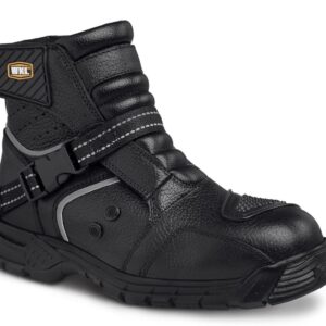 Bota motociclista WKL Biker para dama Mod.78219 Negro Flother / Bisonte